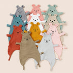 Doudou Plat Ourson en Coton - Multiples Couleurs - vue 2