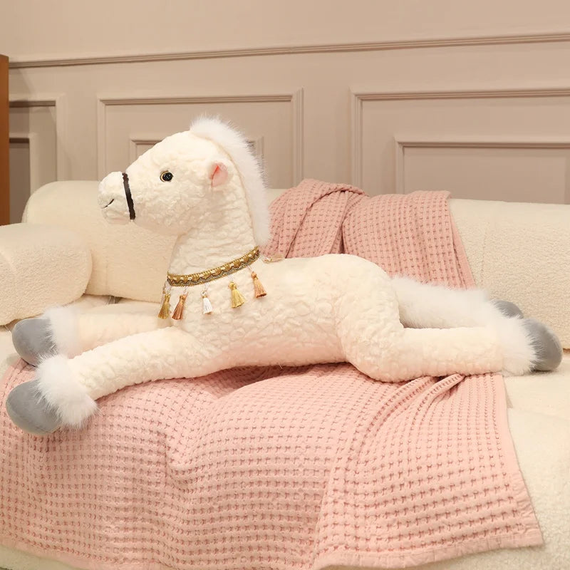 Peluche Cheval Blanc Couché - vue 2