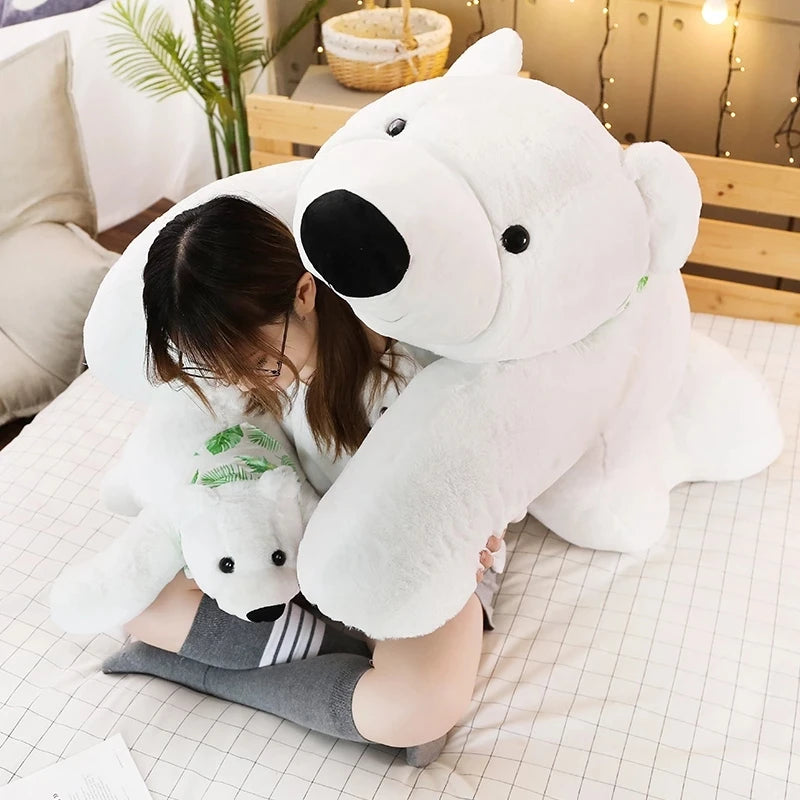 Grand Ours en Peluche Blanc - vue 3