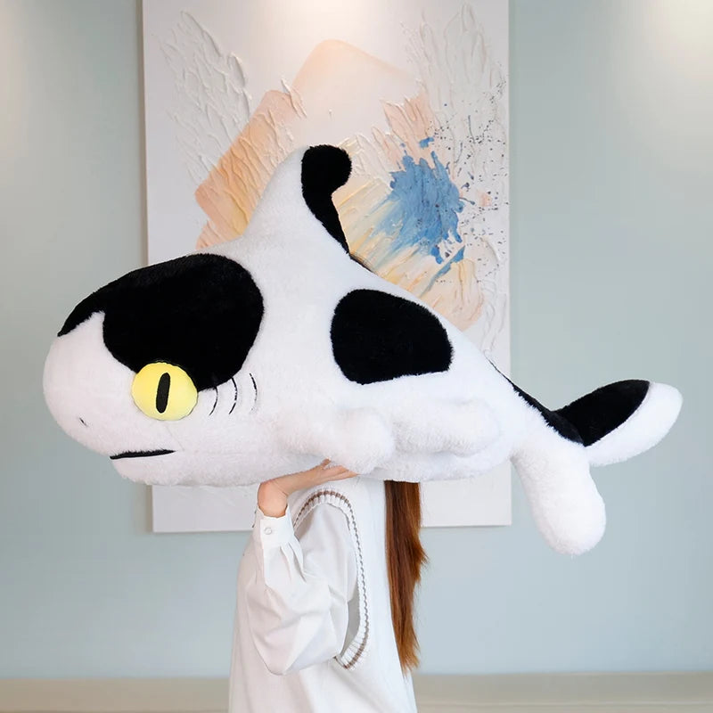 Peluche Requin Blanc et Noir Tacheté - vue 2