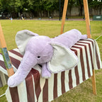 Coussin Peluche Éléphant Géant - Violet - vue 2