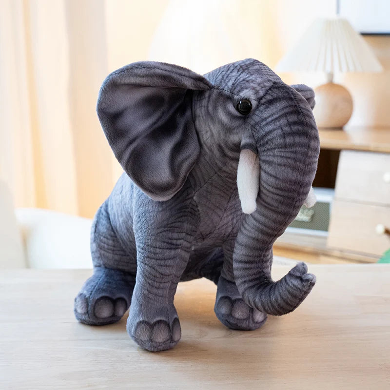 Doudou Éléphant Réaliste Assis - vue 6