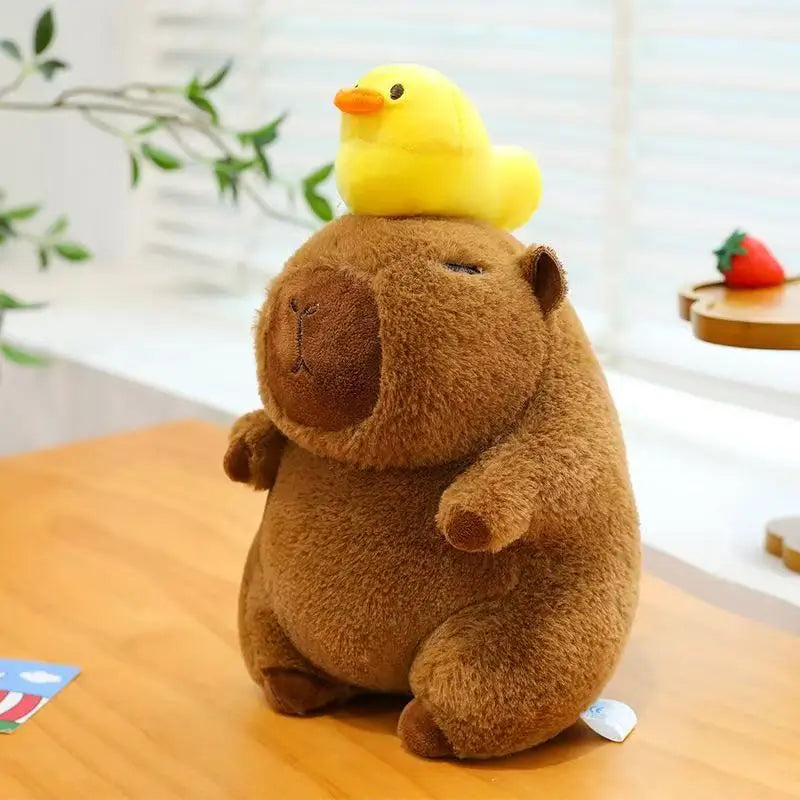 Peluche Capybara avec Canard sur la Tête - vue 2