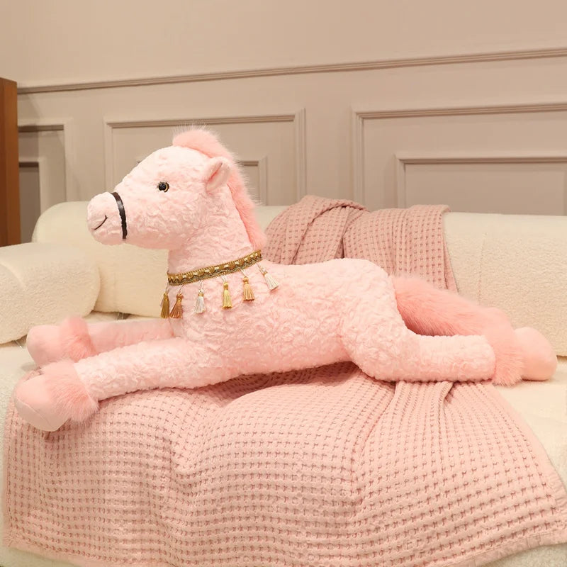 Peluche Cheval Rose Géant - vue 2