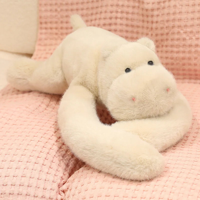 Peluche Hippopotame Blanc Lestée - vue 2