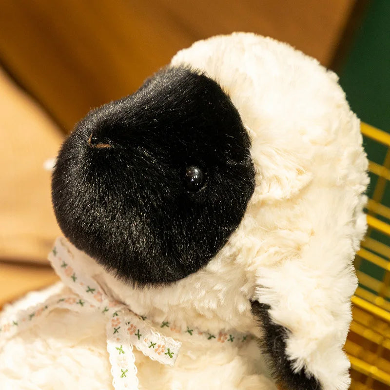 Peluche Petit Agneau Noir et Blanc - vue 6