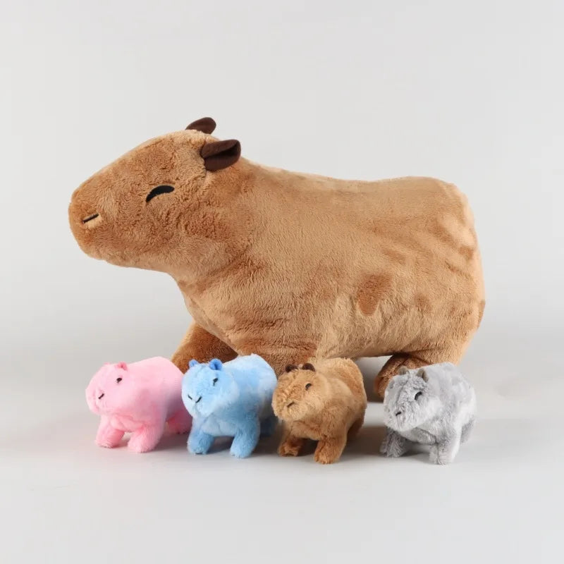 Peluche Capybara Réaliste avec Enfants - vue 5