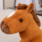 Grand Cheval Marron en Peluche - vue 3