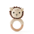 Hochet Lion en Peluche et Bois - vue 2