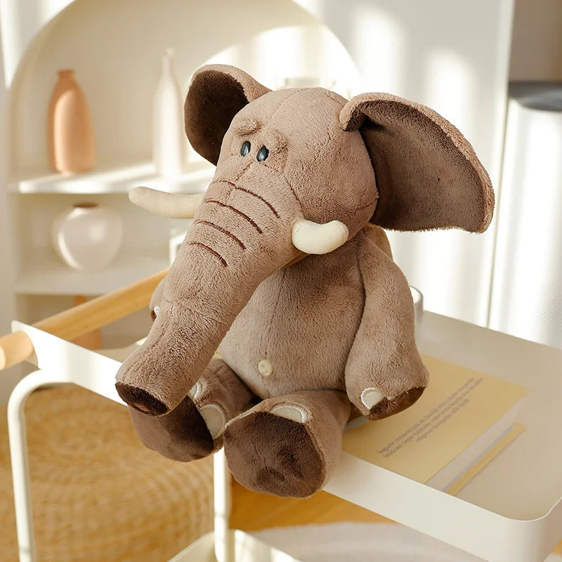 Doudou Éléphant Marron - 30 Cm - vue 2