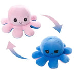 Peluche Pieuvre Reversible Bleu /rose - vue 2