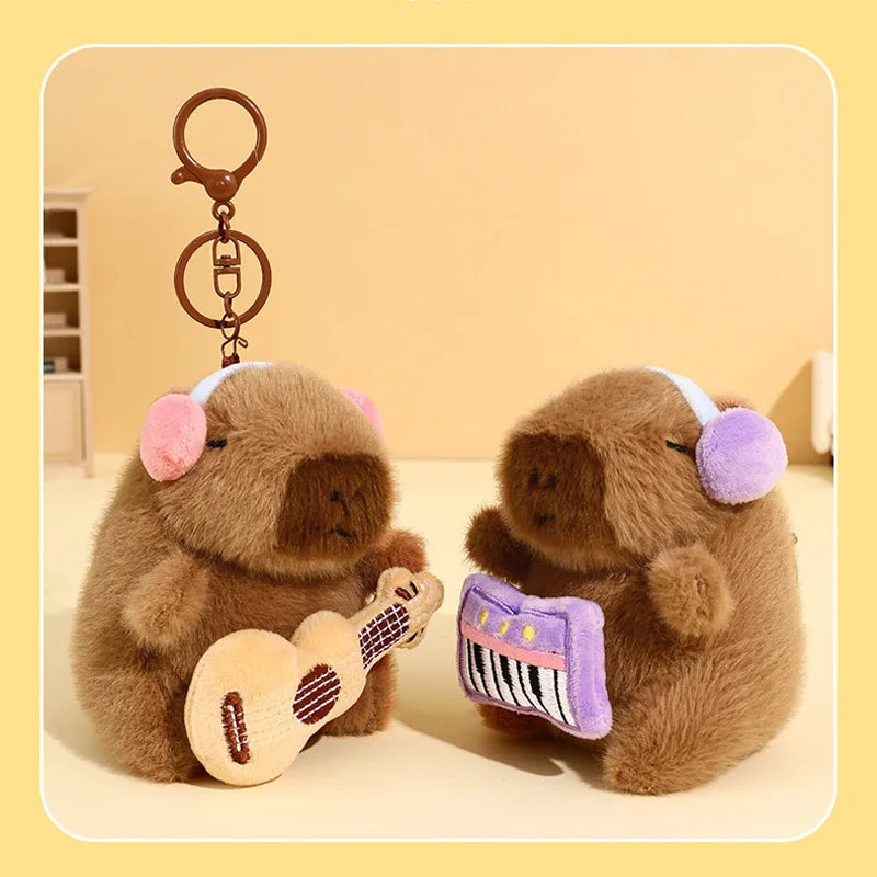 Pendentif Capybara Peluche Musiciens - vue 3