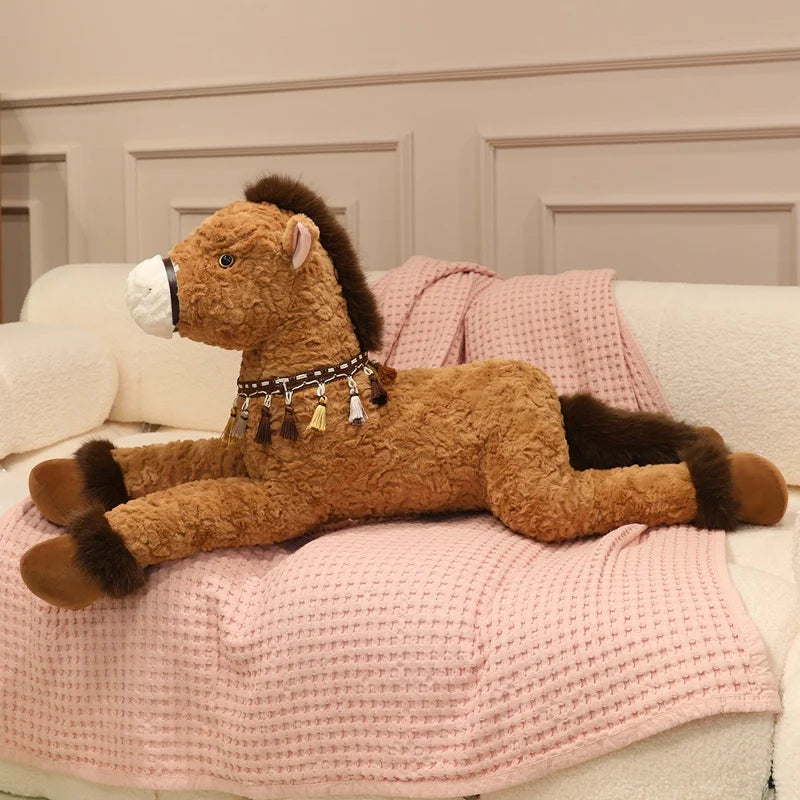 Peluche Cheval Marron Géant - vue 2