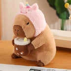 Peluche Capybara Kawaii avec Bonnet - 30 Cm - vue 4