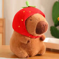 Doudou Capybara 23cm - Bonnet Fraise - vue 2