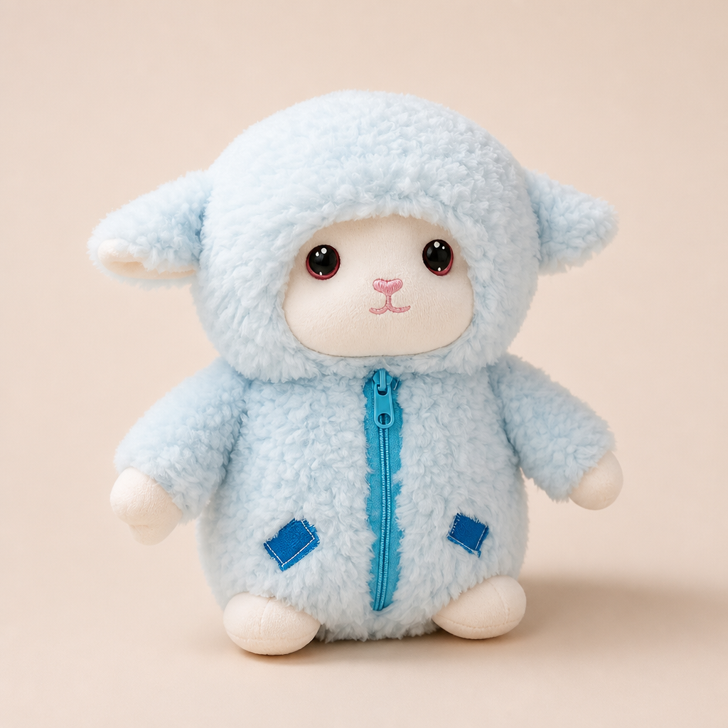 Adorable Mouton en Peluche avec Vêtements