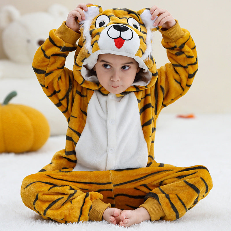 Combinaison pyjama tigre enfant doux