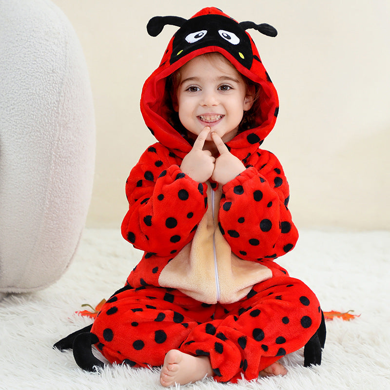 Pyjama bébé et enfant coccinelle rouge