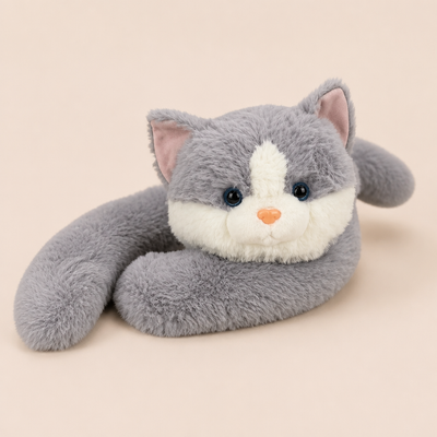 Chat Peluche Lestée - Gris