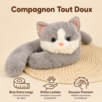 Chat Peluche Lestée - Gris - vue 2