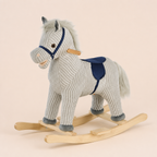 Cheval a Bascule Gris en Peluche
