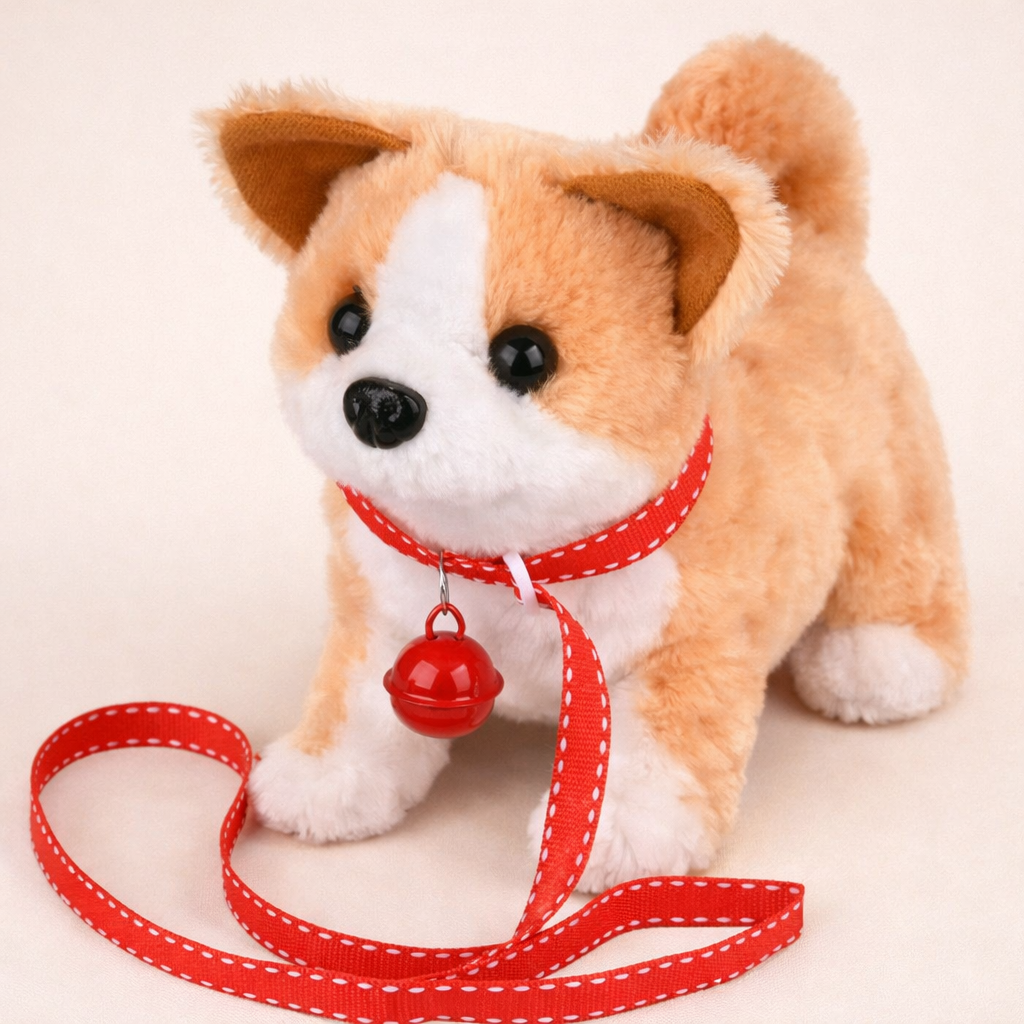 Chien en Peluche avec Laisse