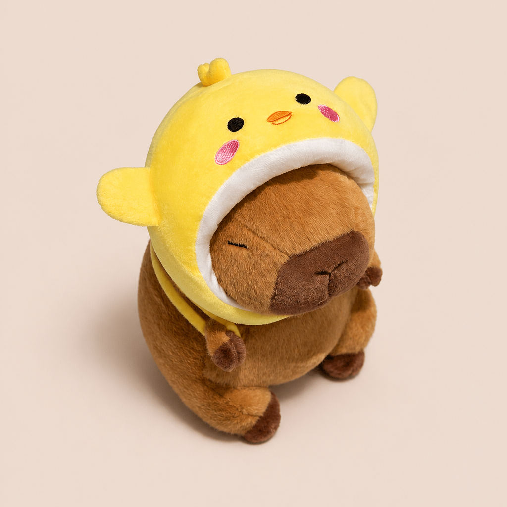 Cute Capybara Peluche - Bonnet Poussin