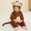 Combinaison pyjama singe enfant en flanelle