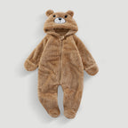 Combi pyjama bébé kaki épaisse et douce