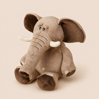 Doudou Éléphant Marron - 30 Cm