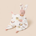 Doudou Lange Lapin - Motifs Arc en Ciel