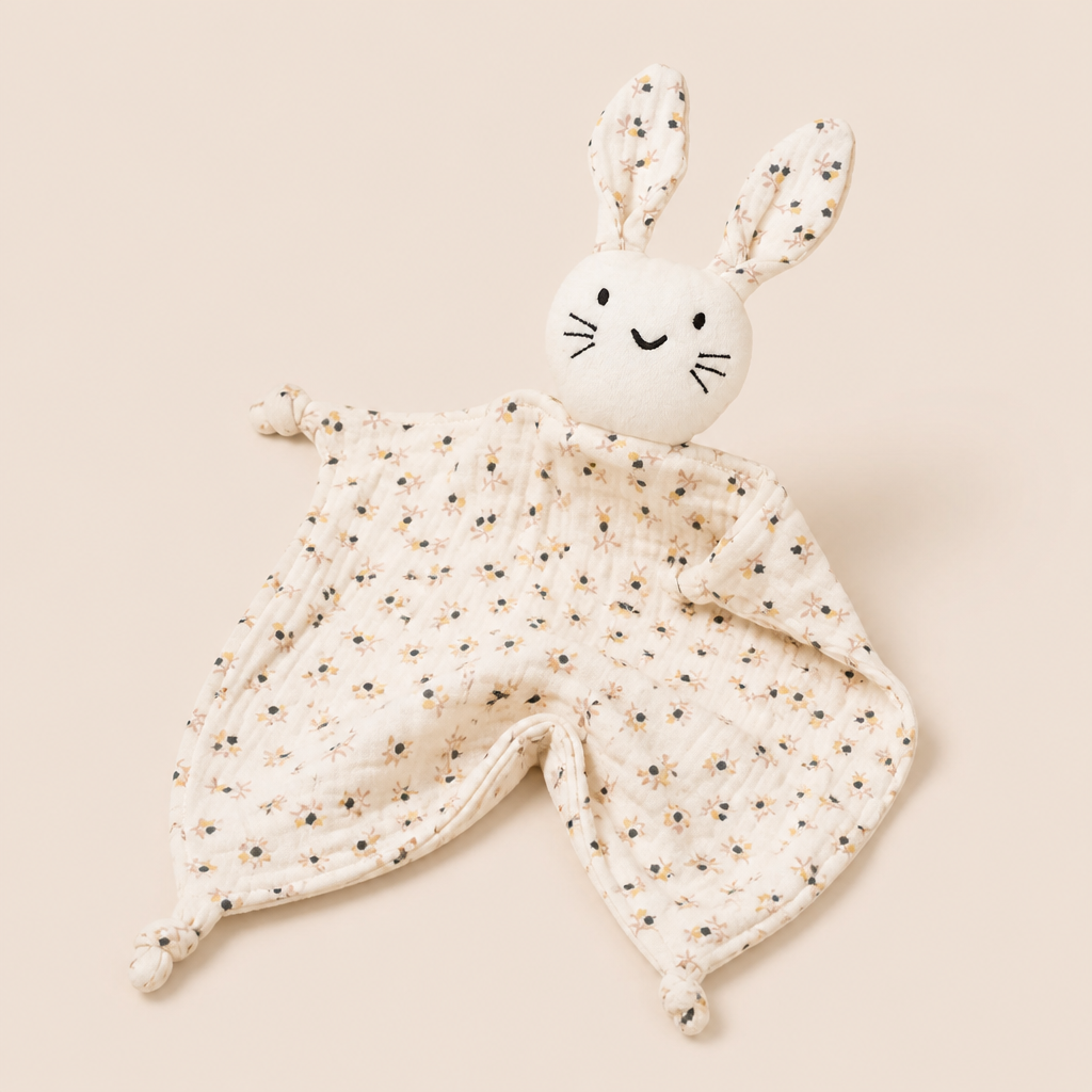 Doudou Lange Lapin - Motifs Fleural