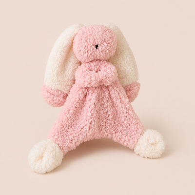 Doudou Lapin Plat Tout Doux - Multiples Couleurs