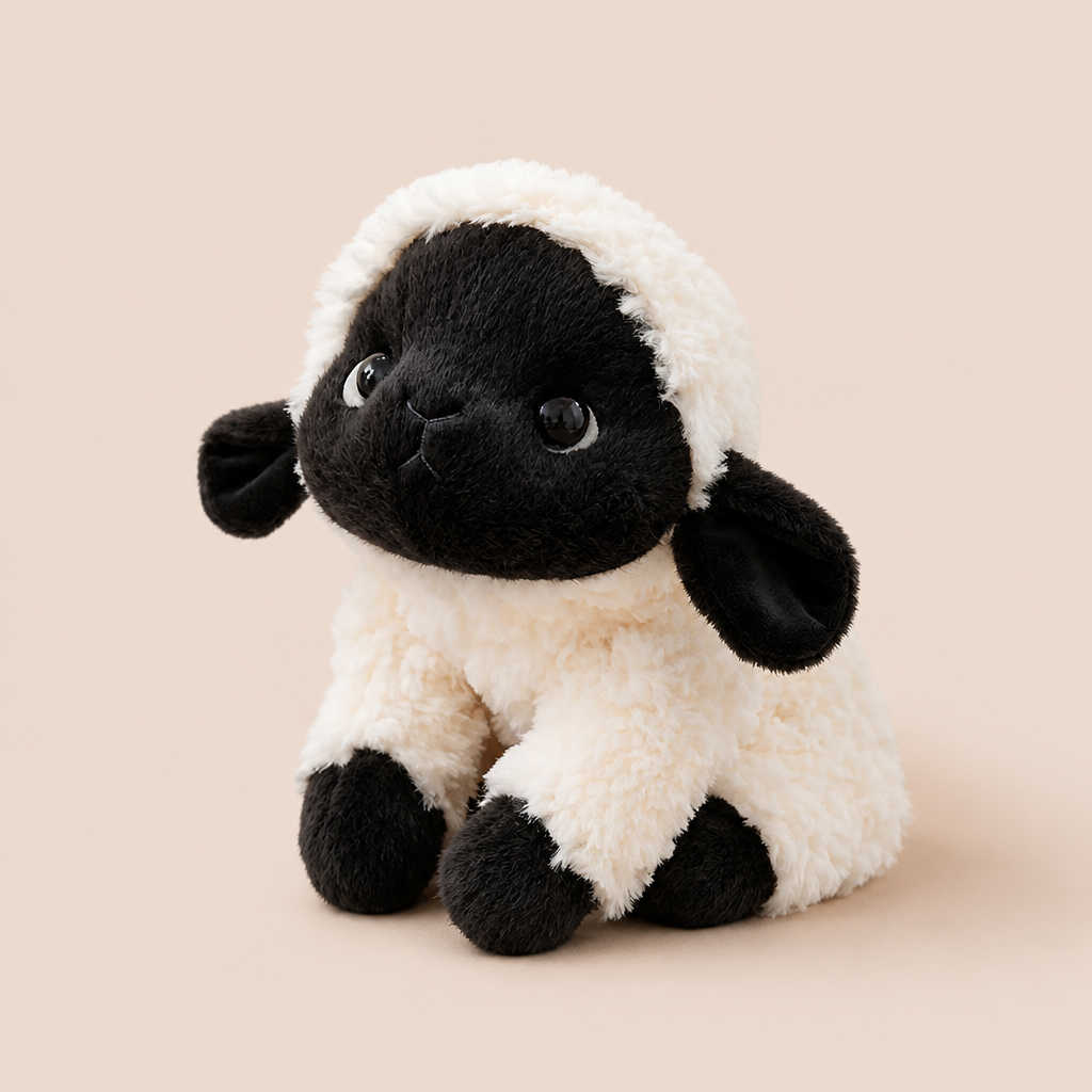 Doudou Mouton Noir et Blanc