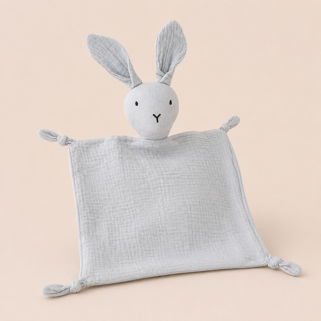 Doudou Plat Lapin - Gris