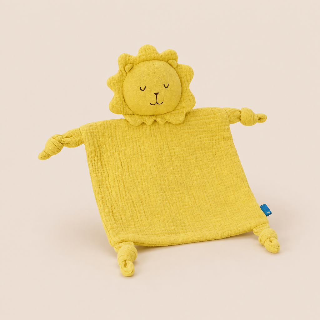 Doudou Plat Lion Jaune