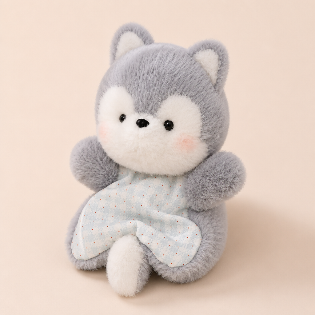 Doudou Plat Rembourrer Loup