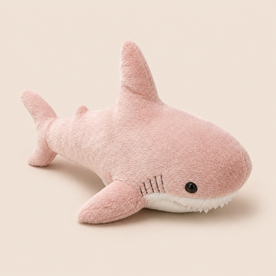 Doudou Requin Rose - 40 Cm