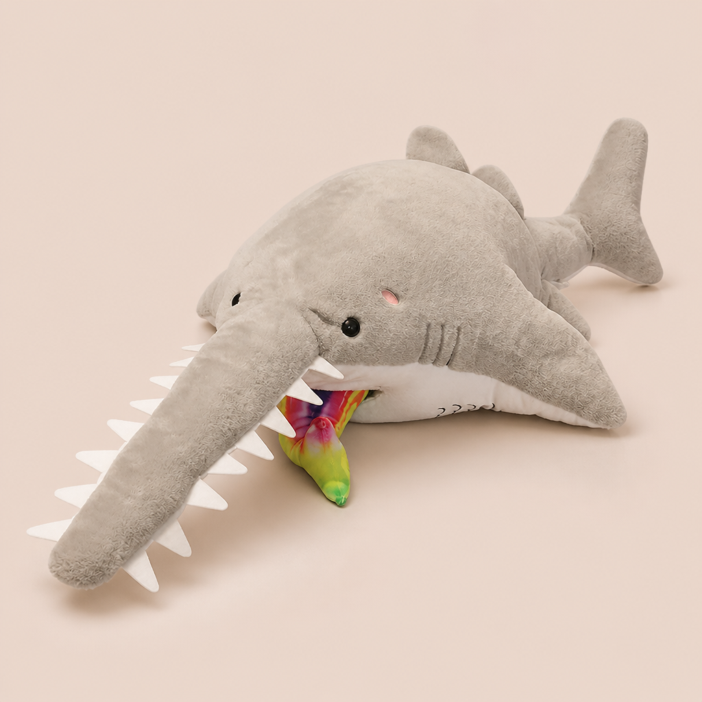 Doudou Requin Scie 50 Cm