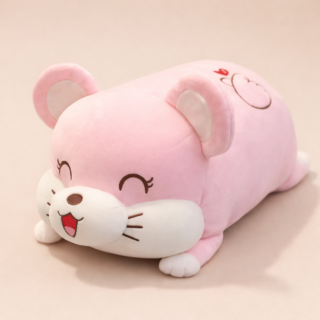 Doudou Grosse Sourie Rose