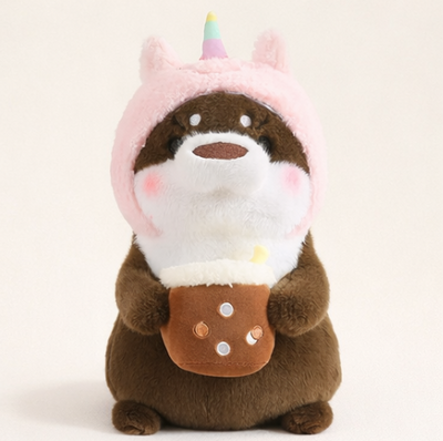 doudou loutre marron cosplay licorne