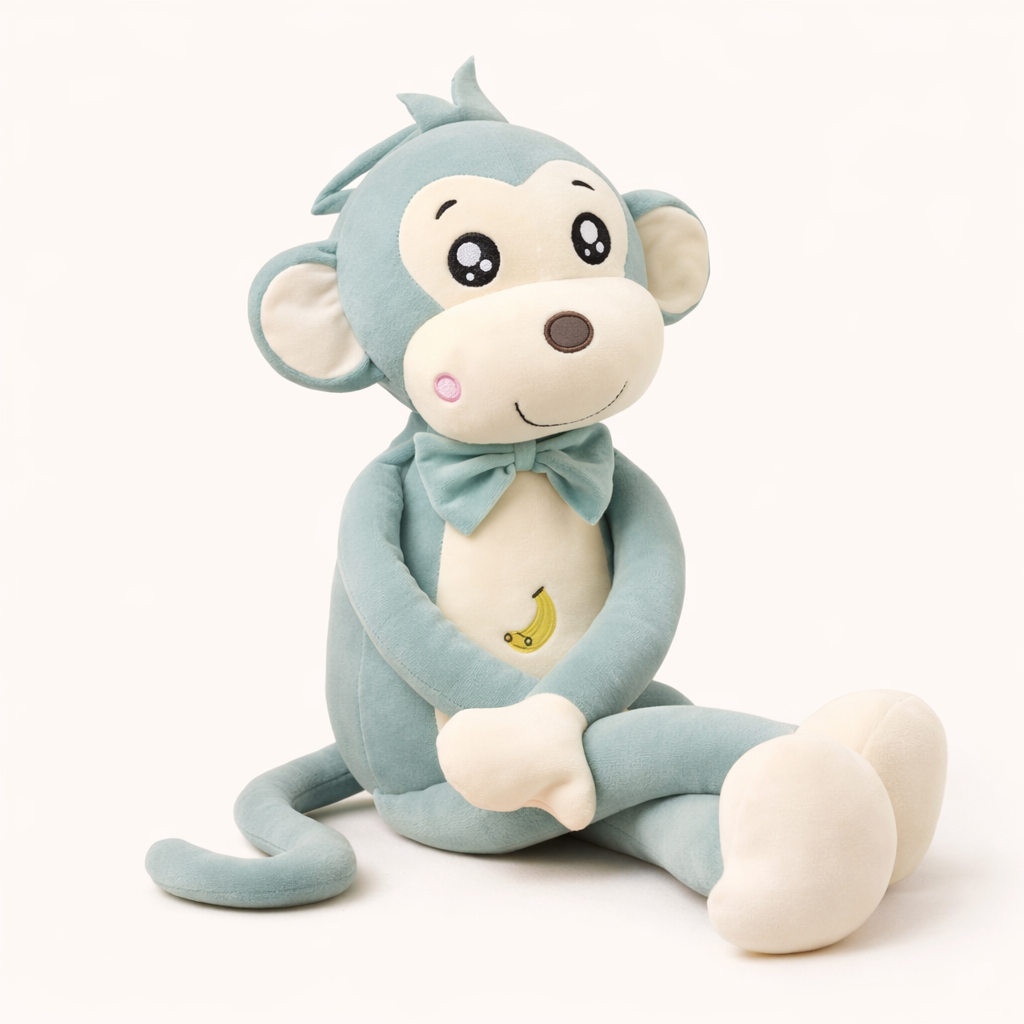 Doudou Singe Bleu