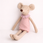 Doudou Souris Rose et Jaune