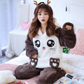 Pyjama hiver panda blanc chaud pour femme