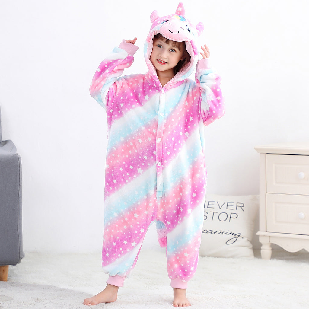 Kigurumi licorne étoilée enfant en flanelle