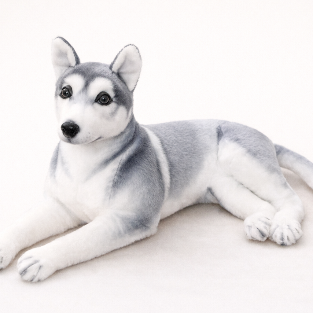 Grande Peluche Chien Husky - vue 2