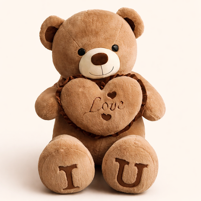 Gros Ours en Peluche avec un Coeur