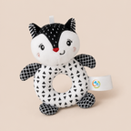 Hochet en Peluche Dentition Noir et Blanc - Renard