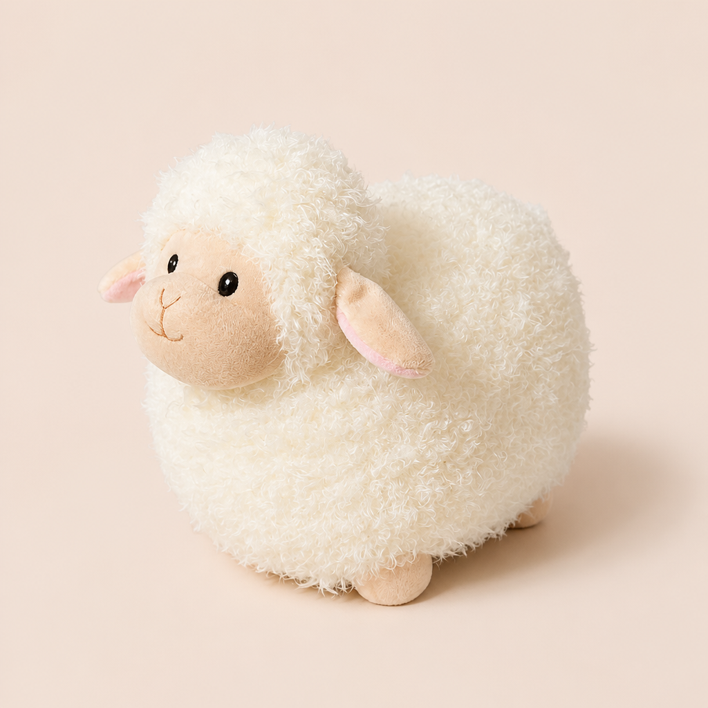 Mouton en Peluche Classique Blanc