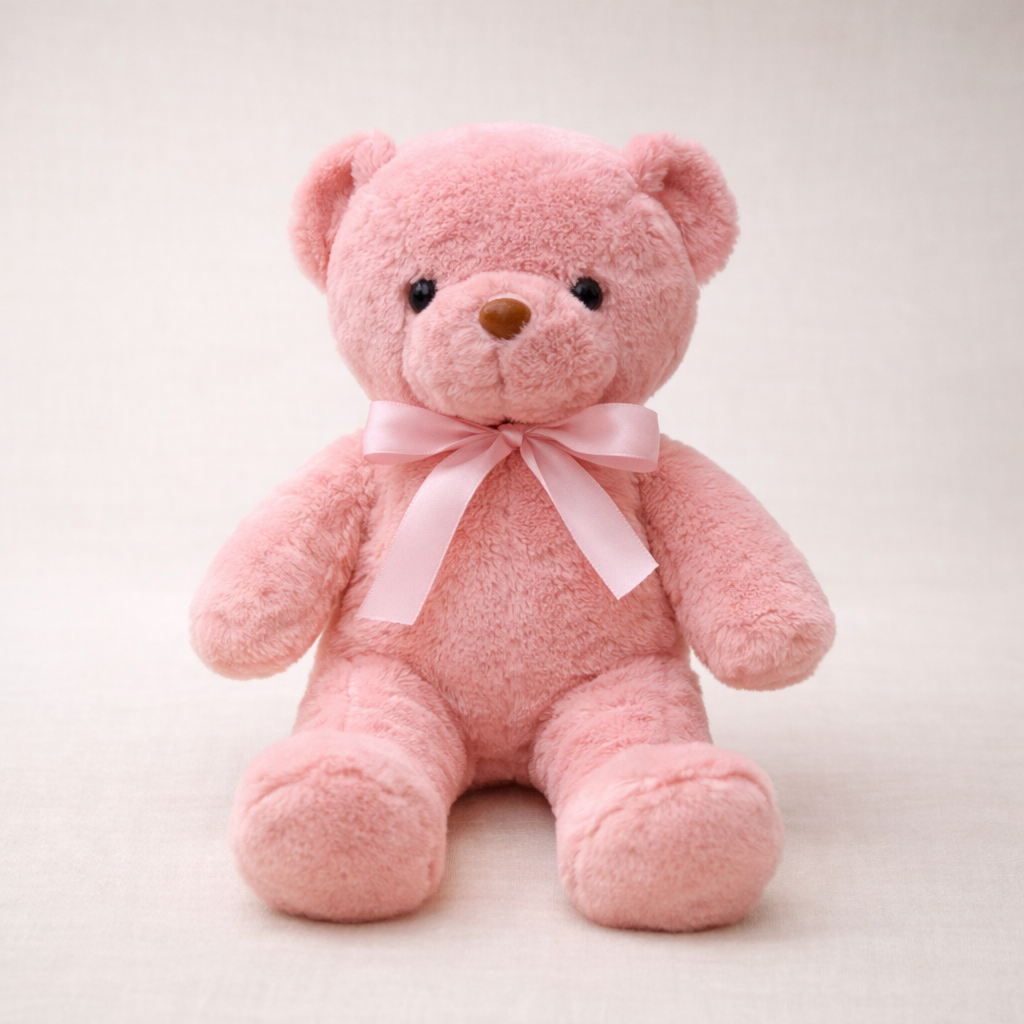 Ours en Peluche Rose - vue 2